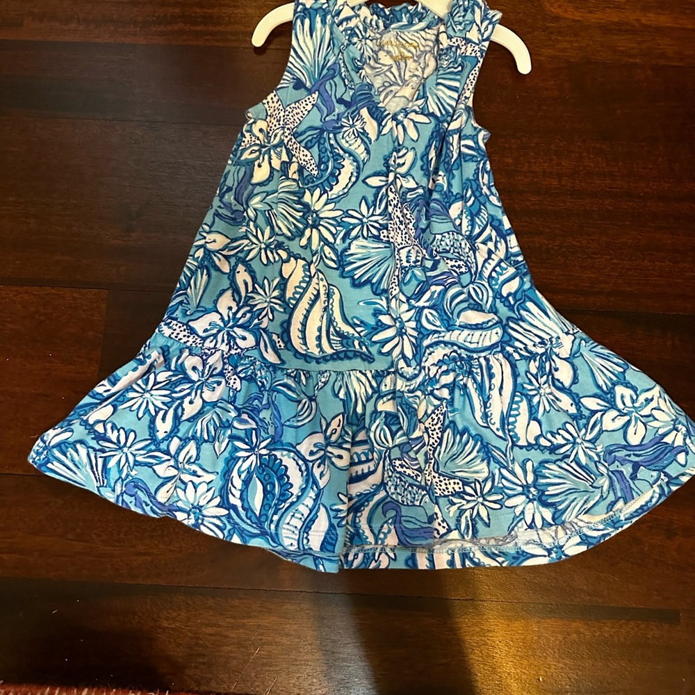 Lilly Pulitzer Floral Blue Kids Dress